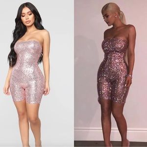 FashionNova Kylie Jenner 21st Birthday Sequined Romper